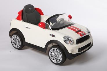 Kinder Elektroauto Mini Cooper Paceman Lizenziert 2x45 Watt Motor Weiß - Elektro Auto Elektroauto Kinderauto